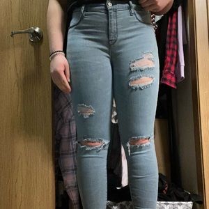 PacSun distressed gray jeans